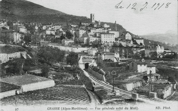 CDP line entering the tunnel under Grasse in 1918
