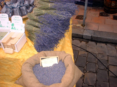Lavender stall in the market, Provence